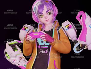 赛博朋克可爱女孩