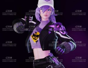 时尚赛博朋克女孩美女