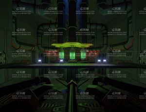 高级科幻实验室中心室内