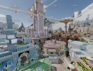 守望先锋科幻城市建筑场景