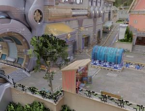 守望先锋科幻街道场景