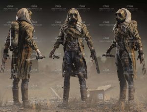 废土朋克猎人角色高精度模型