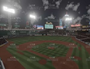 夜晚大型棒球场馆5