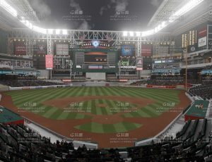 夜晚大型棒球场馆6