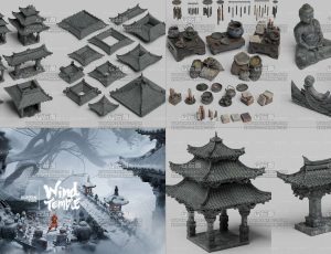 国风西游古代建筑Blender资产库