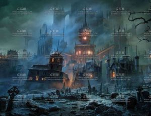 玩酷CG网—恶魔坟墓城堡建筑模型