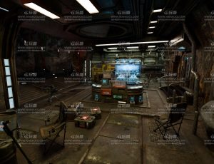 废弃科幻密室场景