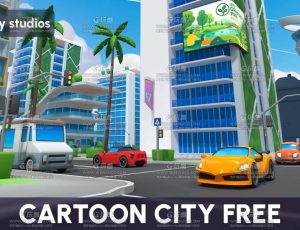 未来卡通城市建筑Blender资产库