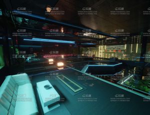 赛博朋克科技密室办公室