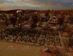 秋季牧场牧园场景