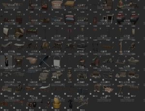 中国古代建筑资产模型包Blender资产库