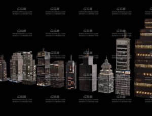 废旧赛博朋克建筑模型Blender资产库