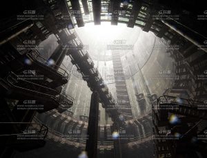 科幻神秘氛围天井空间