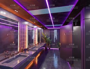 赛博朋克氛围洗手间