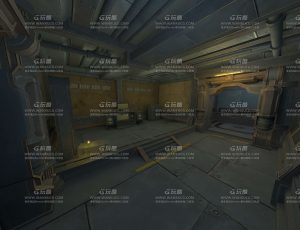 科技破旧室内场景