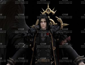 萨菲罗斯断翼黑色服装造型角色