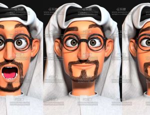 MAYA风格化中东男人角色