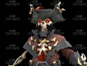 风格化骷髅海盗船长