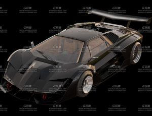 兰博基尼黑色超级跑车