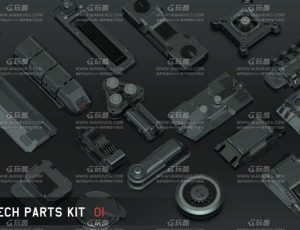 精细科技零部件Blender资产库