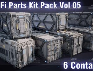 科技设备集装箱Blender资产库