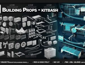 75+房子窗沿设施Blender资产库