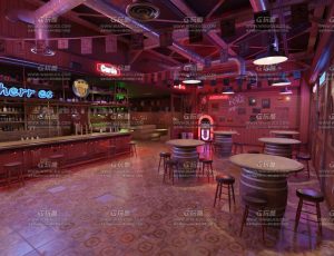 霓虹灯氛围酒馆