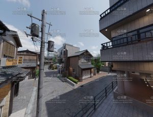 日本现代城市小镇街道