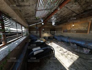 破旧废弃研究室