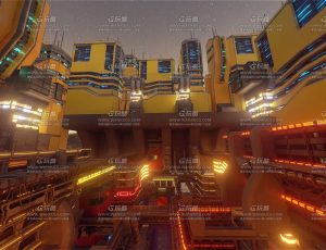 赛博朋克新能源科幻城市