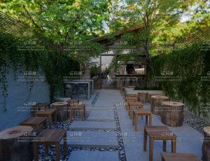 露天别墅休息区