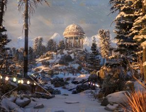 冬季雪景Blender动画场景