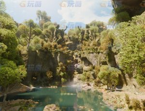 神像湖Blender动画场景