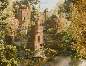 自然环境废弃屋Blender动画场景