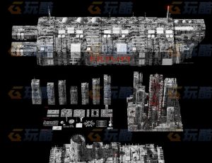 高级科幻建筑模型Blender资产库