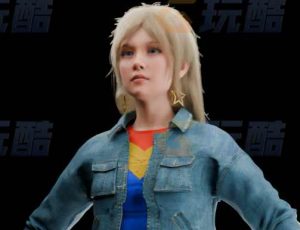 现代时髦金发女孩