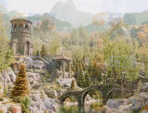 唯美童话山谷高细节Blender动画场景