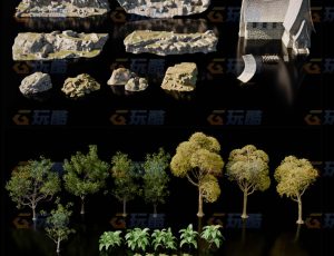 自然幻想童话风格模型Blender资产库1