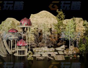 自然幻想童话风格模型Blender资产库2